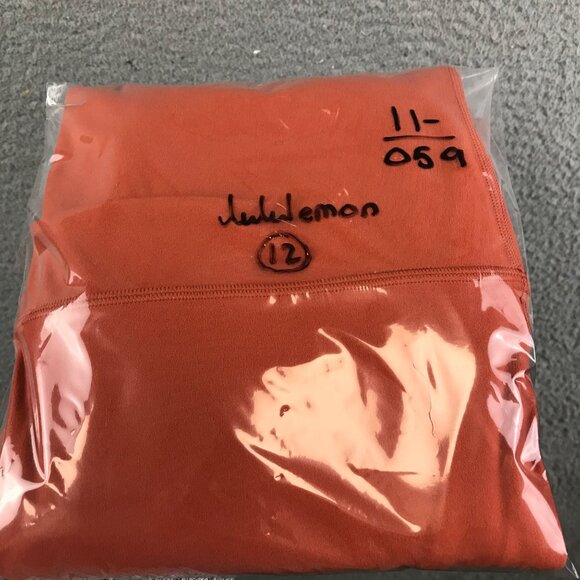 Lululemon Leggin Wunder Under High Rise Tight Size 12 Orange Reflective‎ Logo - Picture 9 of 9